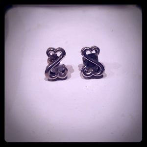 Silver "open hearts by jane" earrings kay jewelry